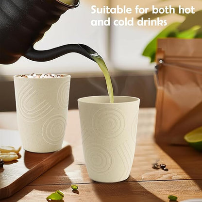 12 oz Kids Cups，Wheat Straw Cups Set of 6, Alternatives to Plastic Cups Reusable - Image 7
