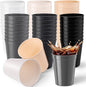 Yungyan 50 Pack, 16 oz Stadium Cups Reusable Plastic Cups, Neutral Colors by Yungyan