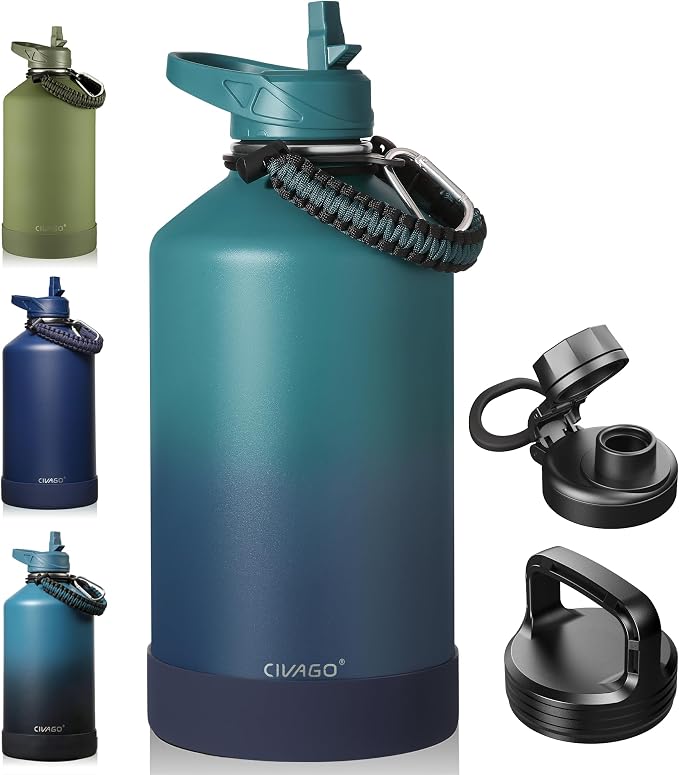 CIVAGO Gallon Insulated Stainless Steel Water Bottle by CIVAGO