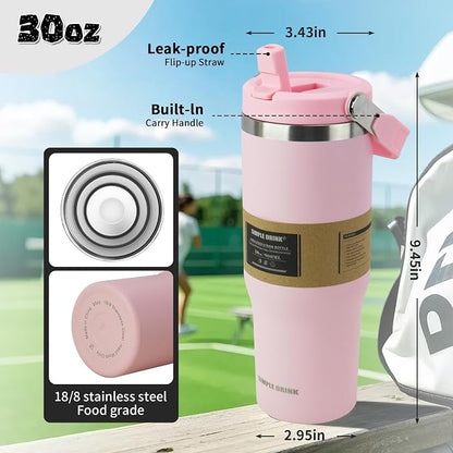 30oz Flip Straw Insulated Tumbler - Image 2