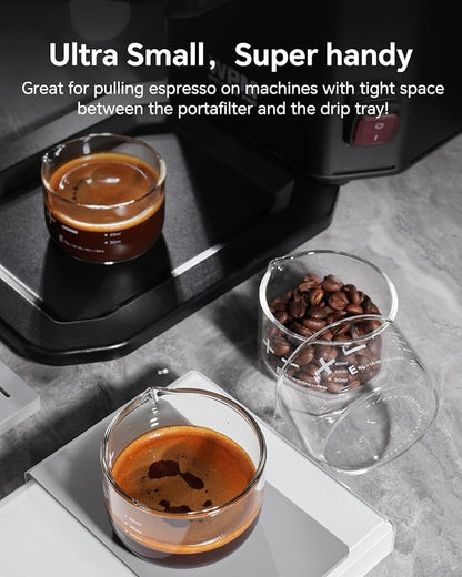 Espresso Shot Glass Measuring Cup, Handleless Compact Design - Image 2