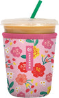 Sok It JavaSok Iced Coffee & Cold Soda Insulated Neoprene Cup Sleeve (Bloom Your Way, Small: 16-20oz)