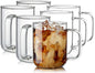 Glass Coffee Mugs, 12 oz iced coffee cups, Glass Mugs by BWODYAY