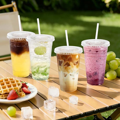 Clawsoff 500 Pack 20 oz Disposable Clear Plastic Cups - Image 6
