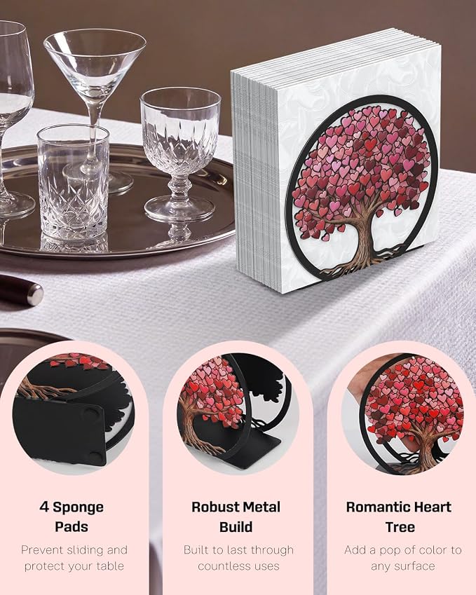 Uniclife Metal Napkin Holder for Table Standing Napkin Dispenser|Luncheon & - Image 4