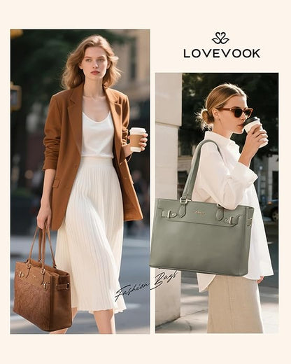 LOVEVOOK Laptop Tote Bag for Women Work, Teacher Tote Bag - Image 2