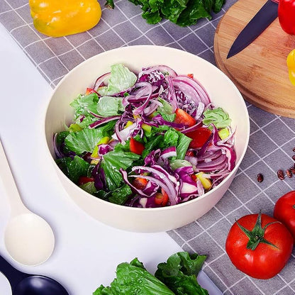 10” Bamboo Fiber Large Salad Serving Bowl Set - Image 7