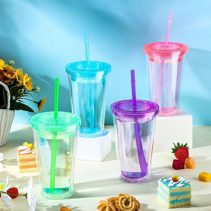 Nuogo 4 Pieces Insulated Double Wall Plastic Tumbler - Image 4