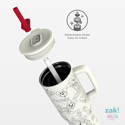 Zak Designs Mickey Mouse 30oz Spill-Proof Insulated Stainless Steel Tumbler | - Image 5