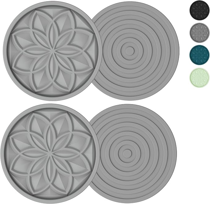 HFHOME Silicone Coasters Set, Bar Tabletop Protection by HFHOME