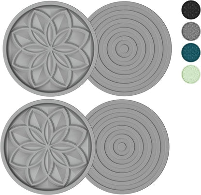 HFHOME Silicone Coasters Set, Bar Tabletop Protection by HFHOME