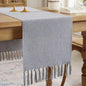 Cotton Linen Table Runner, 13x72 Inch, Machine Wash by Aoztio