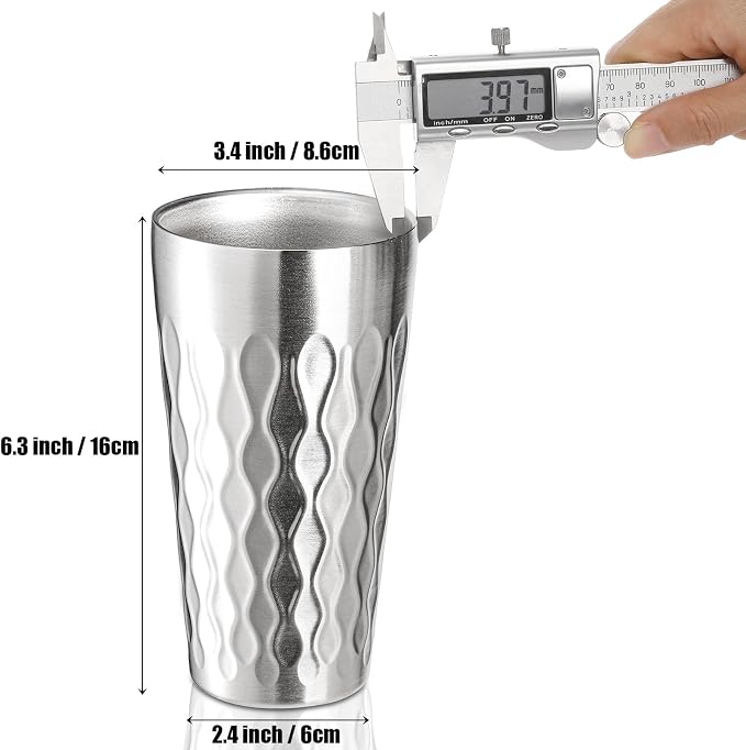 Foraineam Double Layer Vacuum Insulated Stainless Steel Cups 16 oz Drinking - Image 5