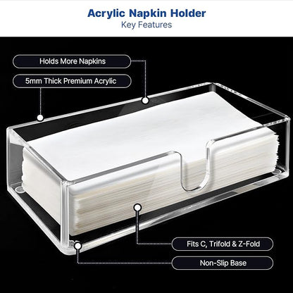 Acrylic Paper Towel Holder, C-Fold Towels & Napkins - Image 8