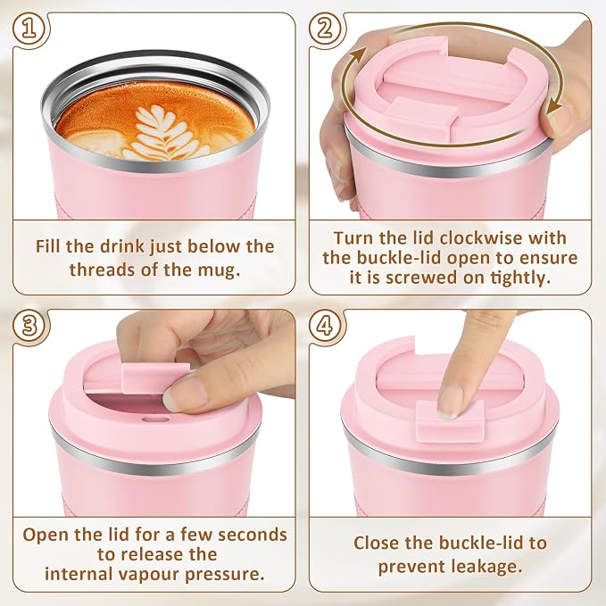 KETIEE 12oz Travel Mug, Insulated Coffee Cup - Image 7