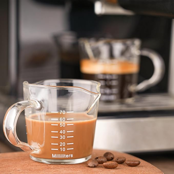 Espresso Shot Glass 3-Ounce Triple Pitcher Barista Double Spouts - Image 8