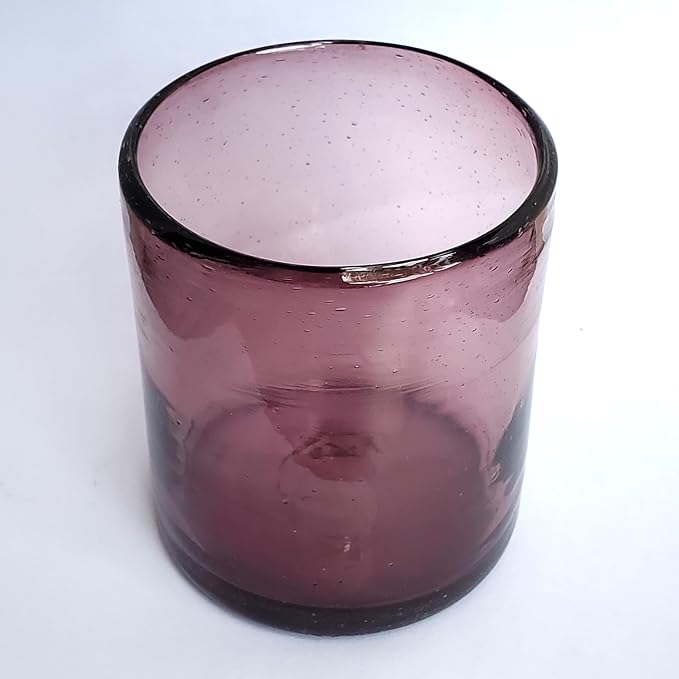 Solid Amethyst 9 oz Short Tumblers, Recycled Glass, Toxin-Free - Image 4