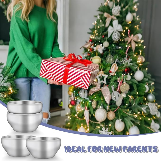 TeamFar Stainless Steel Bowls for Kids, 12oz Baby Toddler Bowls Set of 4 | - Image 9