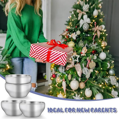 TeamFar Stainless Steel Bowls for Kids, 12oz Baby Toddler Bowls Set of 4 | - Image 9