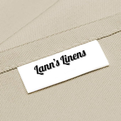 Lann's Linens 90 x 156 Inch Rectangular Tablecloth, Washable Polyester Fabric Table Cloth for Dining Tables, Parties, Restaurants, Weddings - Beige