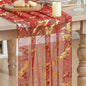 Artoid Mode Marble Pattern Red Gauze Table Runner 10FT, Glitter Metallic Foil by ArtoidMode