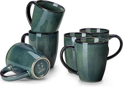 vancasso STARRY Ceramic Coffee Mug Set of 6, 16 Oz Tea Cups by vancasso
