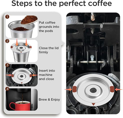 Reusable k Cup Coffee Filters, Universal stainless steel Refillable k Cups - Image 4