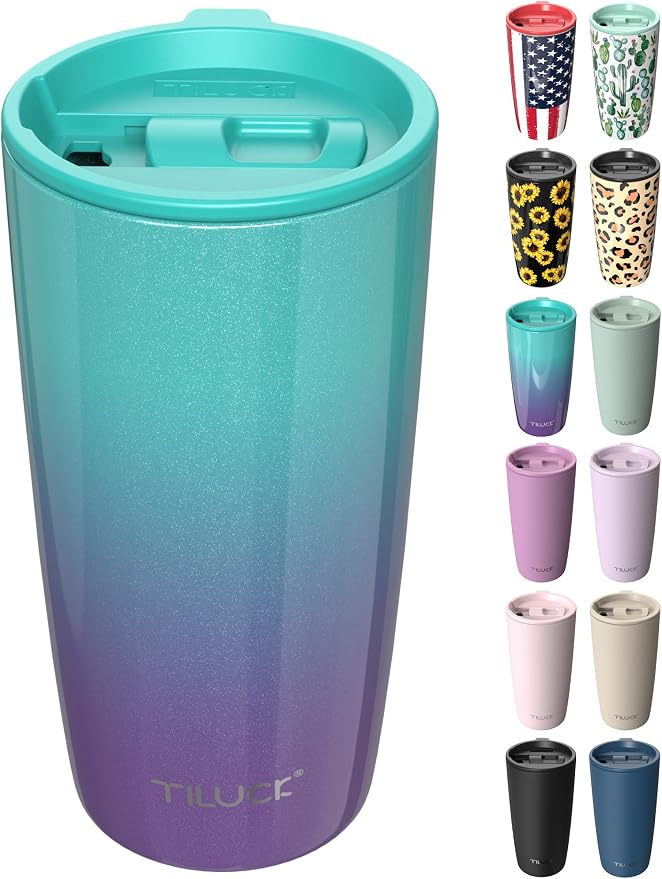 TILUCK 20 oz Insulated Coffee Tumbler by TILUCKBringsGoodLuck
