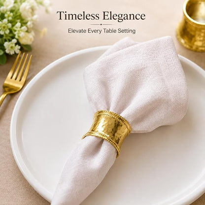 Metal Napkin Rings Set of 12 Iron Napkin Ring Holders - Image 8