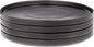 Stone Lain Coupe - Celina Stoneware Round Dinner Plates Set, 4-Piece, Black Matte