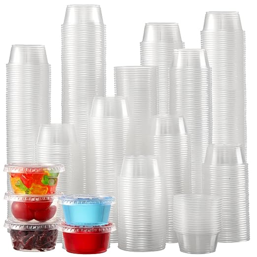 Jello Shot Cups, Small Plastic Containers by VITEVER
