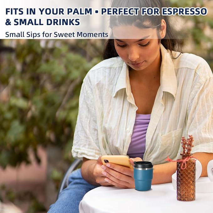 CHLJAR Espresso Cups, 6oz Insulated Espresso Cup Set of 4, Espresso Shot Cups - Image 7
