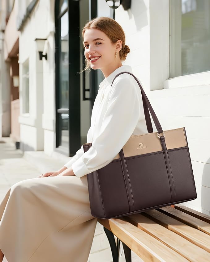 LOVEVOOK Lunch Bag for Women, Work Laptop Tote Bag - Image 2
