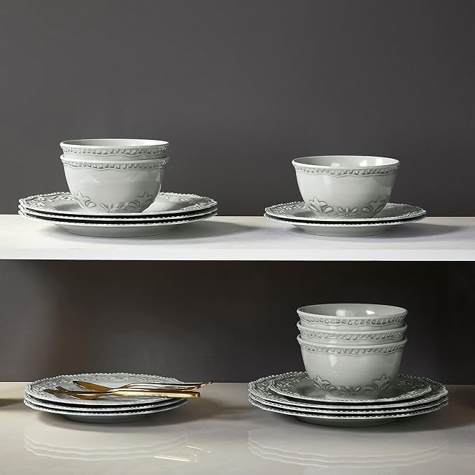 TP 18-Piece Dinnerware Set, Melamine Dishes Set - Image 5