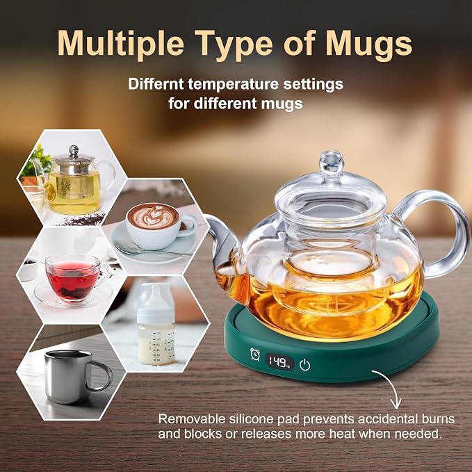 Cat Mug Warmer Set, Electric Heated Coffee Cup Warmer - Image 4