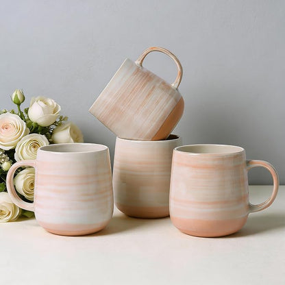 Coffee Mugs Set of 4, 12oz Stoneware Coffee Cups - Image 2