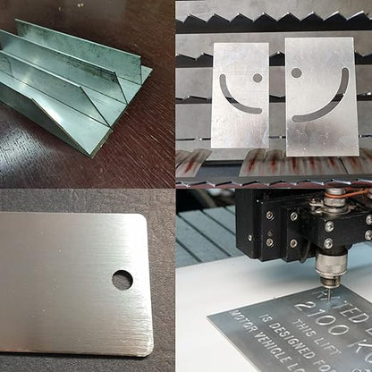6061 T651 Aluminum Sheet Metal 10 x 12 x 1/8 (0.125") Inch Thickness Rectangle Metal Plate Covered with Protective Film, 3MM Aluminum Sheet Plate Flat Stock, Finely Polished and Deburred