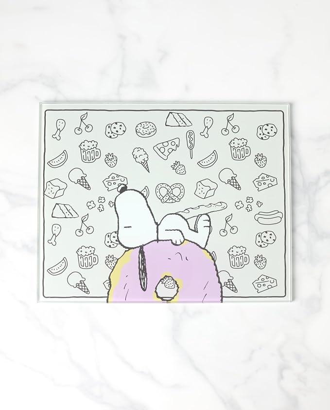 Lenox Chef Snoopy Large Glass Cutting Board | Tempered glass, 13 x 10.5 inch - Image 2