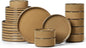 LIANYU 24 Piece Stoneware Dinnerware, Plates and Bowls Dishes Set by LIANYU
