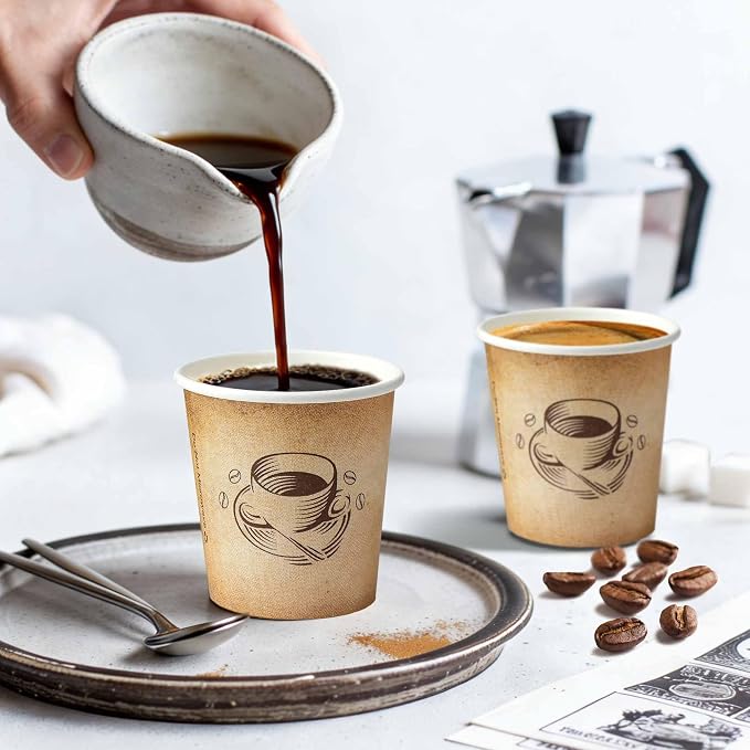 Clawsoff 300 Pack 6 oz Small Coffee Cups Disposable Paper Espresso Cups | - Image 3