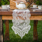 ARTABLE White Lace Table Runner Macrame Vintage Dresser Scarf 10 x 110 Inch | by ARTABLE