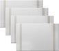 PIGCHCY Placemats Set of 4, Luxurious Elegant Placemats Non-Slip Washable Durable Table Mats for Home/Dining Room Decoration (White,18 X 12 inches)