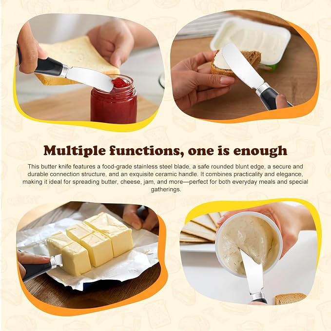 Butter Spreader Knife Set, Dishwasher Safe, - Image 6