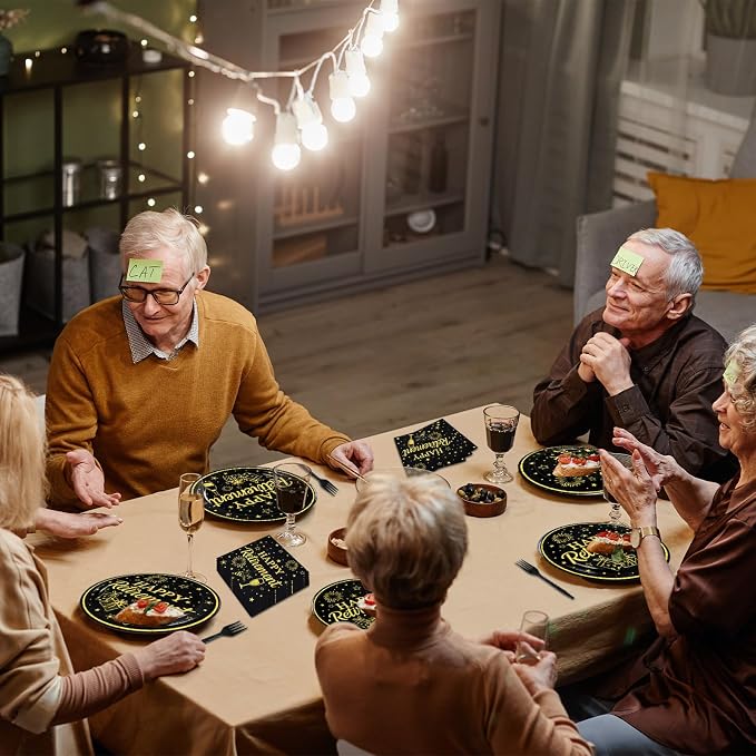 100 Pcs Happy Retirement Tableware Party Supplies Set, Serves 25 – Disposable - Image 6
