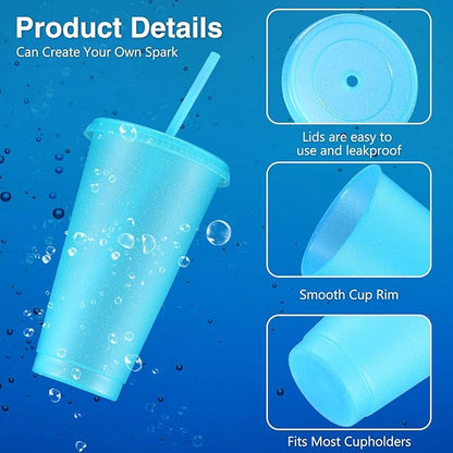 Amyhill 12 Pcs Reusable Glitter Cups - Image 3