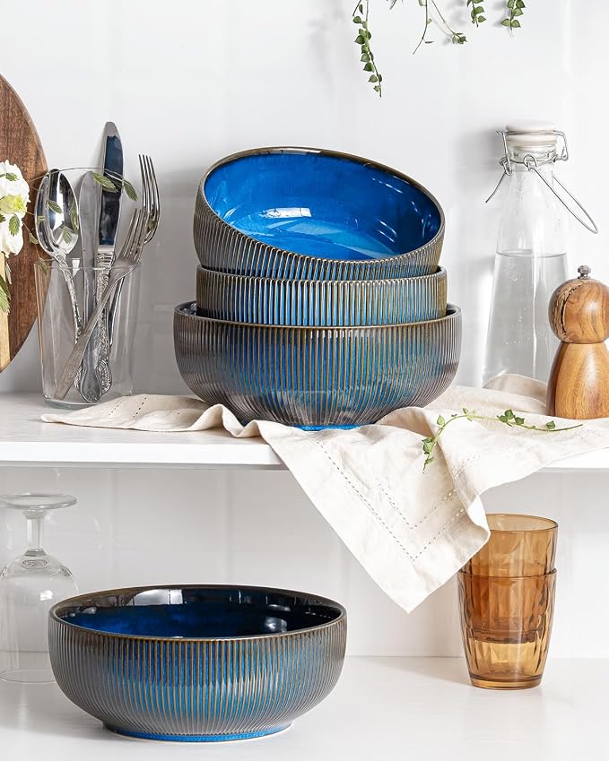 getstar Large Serving Bowls Ceramic Salad Bowl Set of 2, 8 Inch & 60 fl oz - Image 5