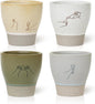 Jottings Retro Cute Handleless Japanese Tea Ceramic Cup 6.5 oz, Cheers by Jottings