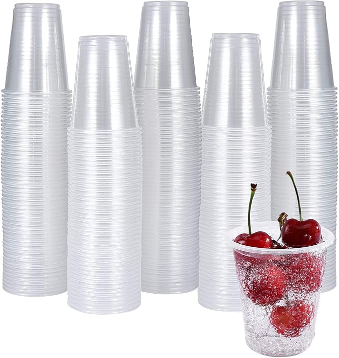 300 Pack 5 OZ Clear Plastic Cups, Disposable Mouthwash Cups, 5 Ounce Cold Party by TurboBee