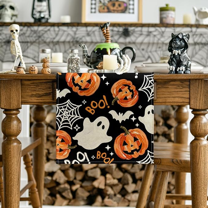 Artoid Mode 210 GSM Halloween Table Runner 13x60 Inch Home Party Decor | - Image 2