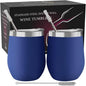 12 oz Stainless Steel Wine Tumblers 2 Pack by CHILLOUTLIFE